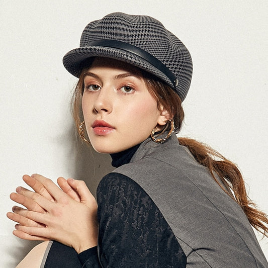 Houndstooth Felt Newsboy Hats