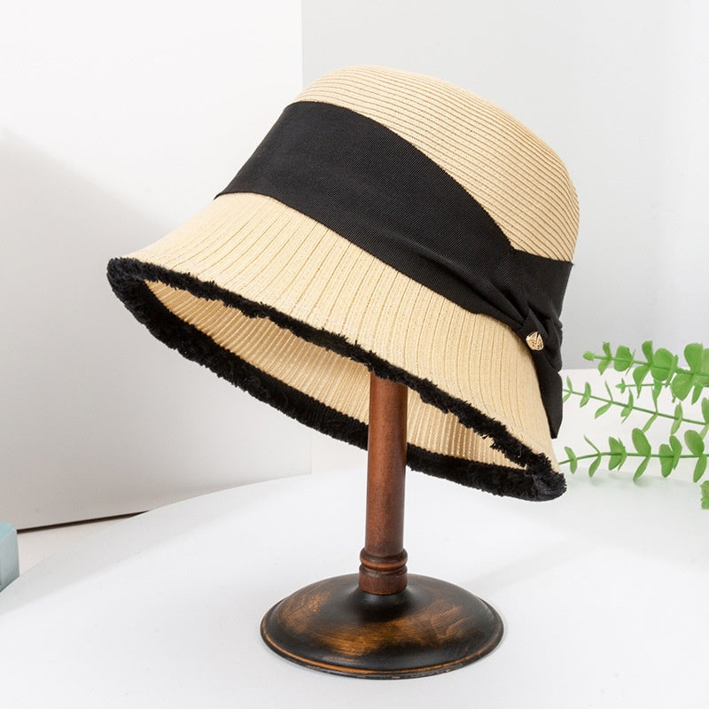 Sun Hat Cloche Hat with Bow Webbing