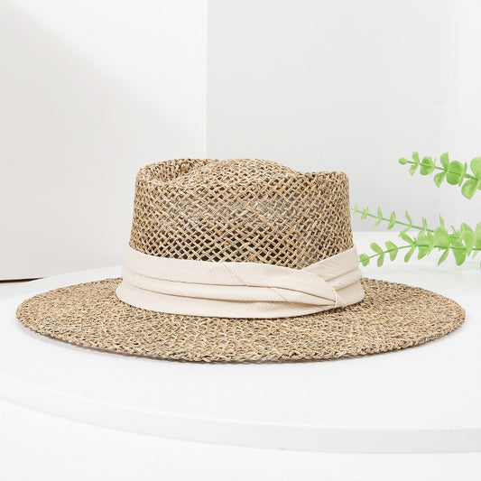 Straw Hat Sun Hat with Decorative Band