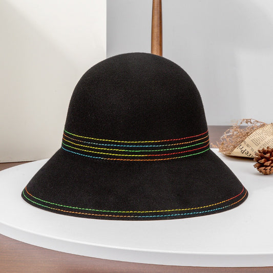 Felt Top Hat with Colored Braided Thread