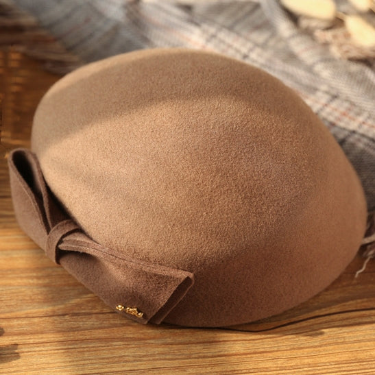 Simple Stewardess Beret with Bow