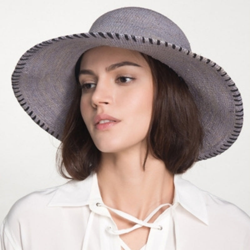 Straw Sun Hat with Black Bow String