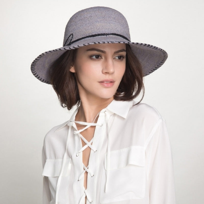 Straw Sun Hat with Black Bow String