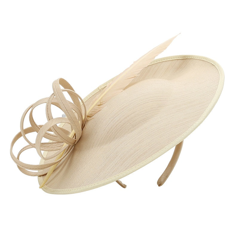 Alice Band with Flower and Feather Decorations