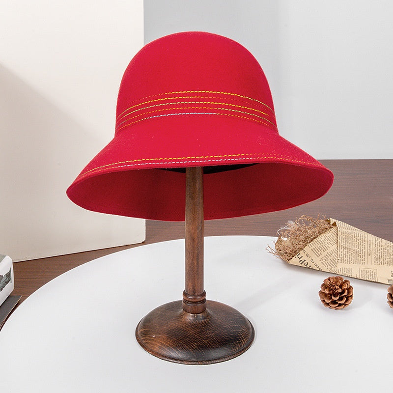 Felt Top Hat with Colored Braided Thread