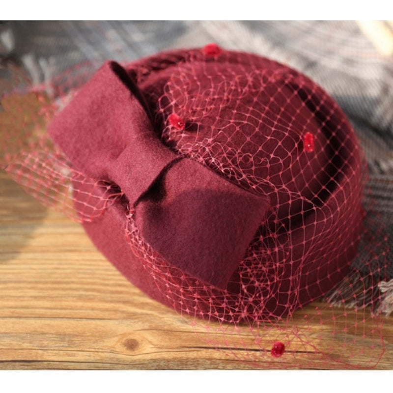 Stewardess Pillbox Hat with Veil