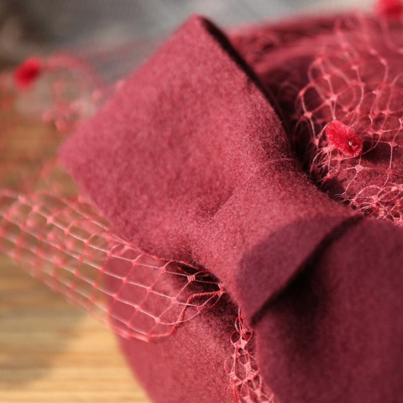 Stewardess Pillbox Hat with Veil