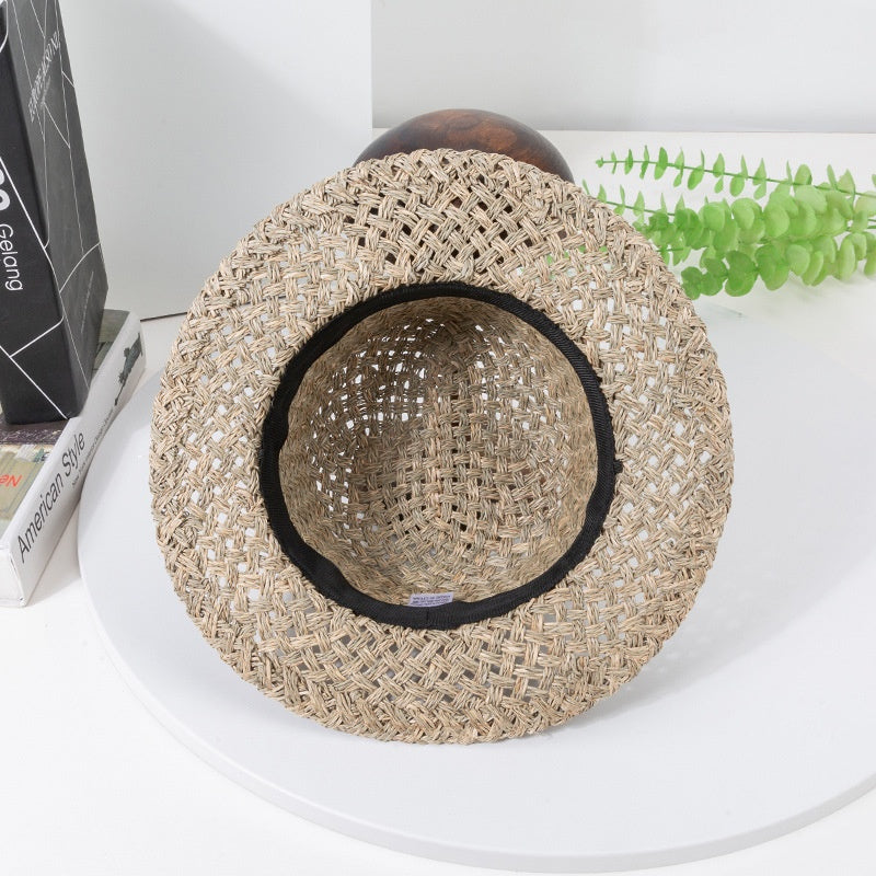 Hollow-carved Flat-topped Hat