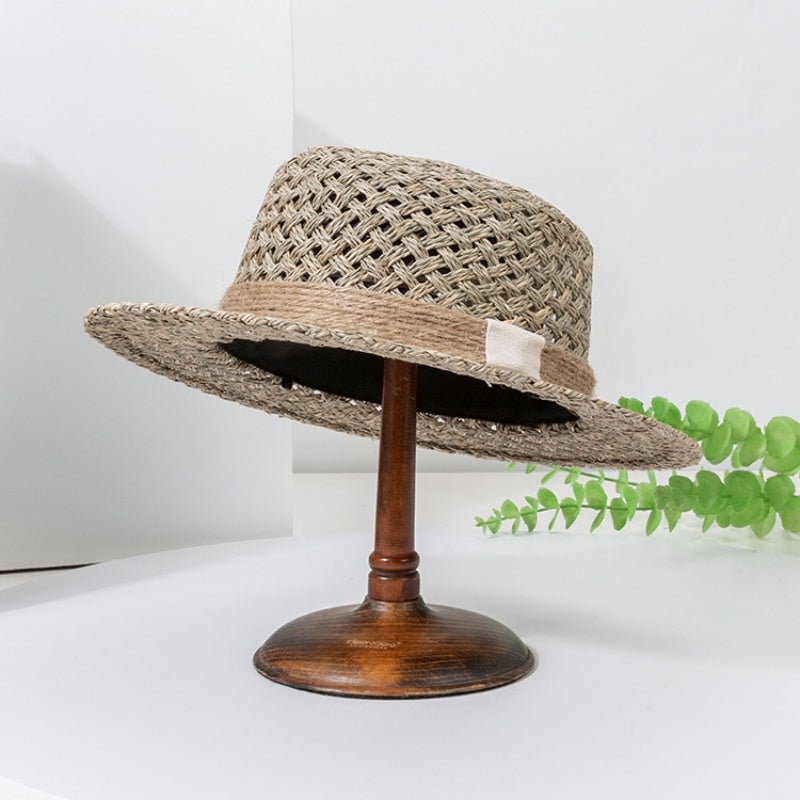 Hollow-carved Flat-topped Hat
