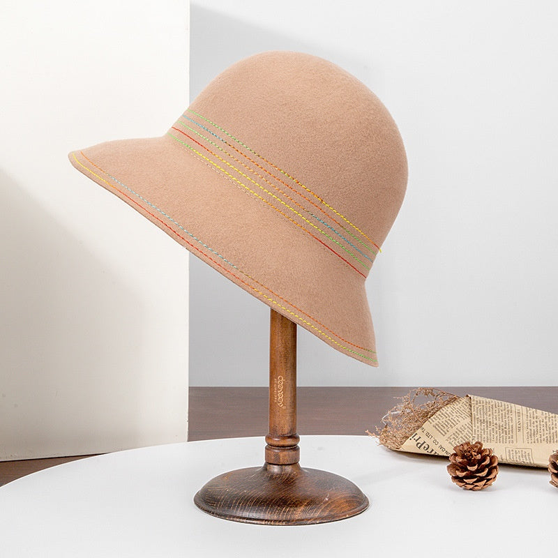 Felt Top Hat with Colored Braided Thread