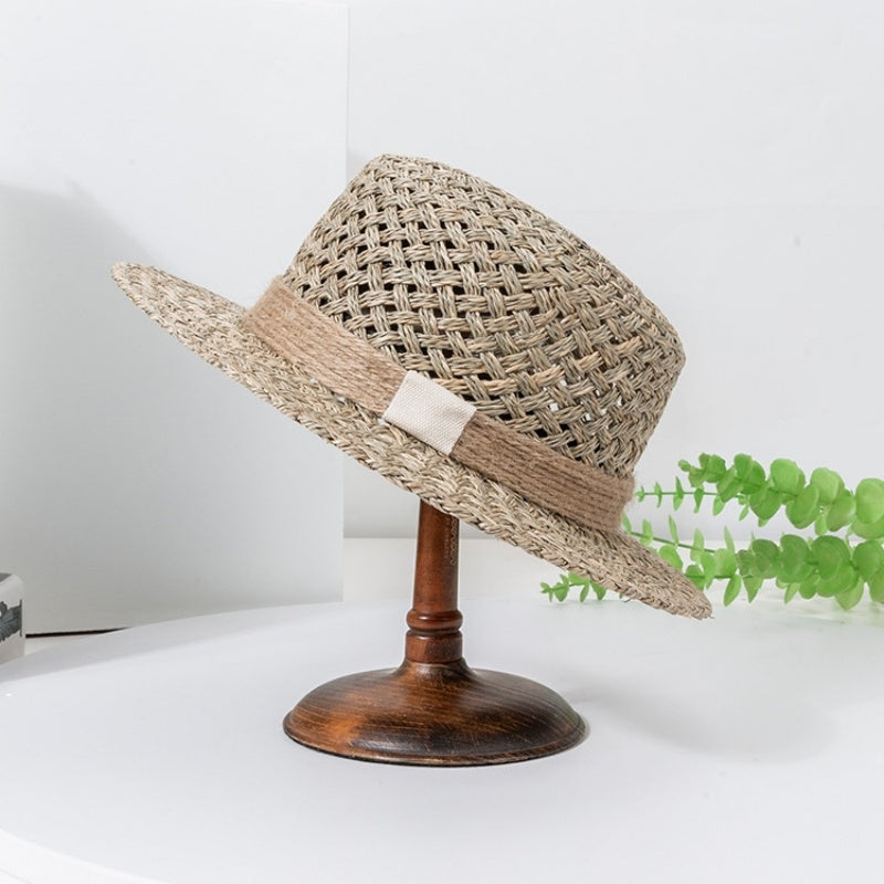 Hollow-carved Flat-topped Hat