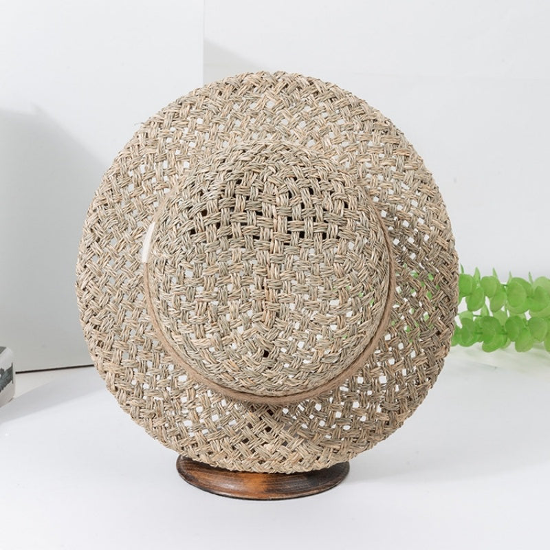 Hollow-carved Flat-topped Hat