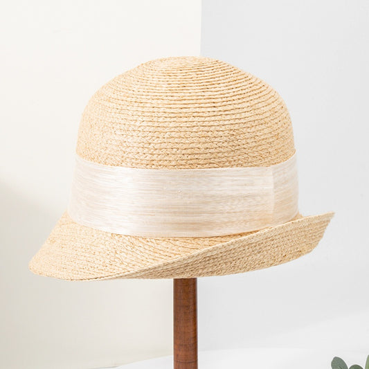 Simple Straw Hat Sun Hat with Webbing