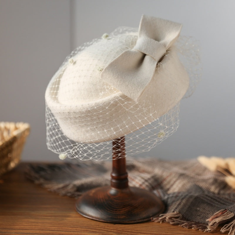 Stewardess Pillbox Hat with Veil