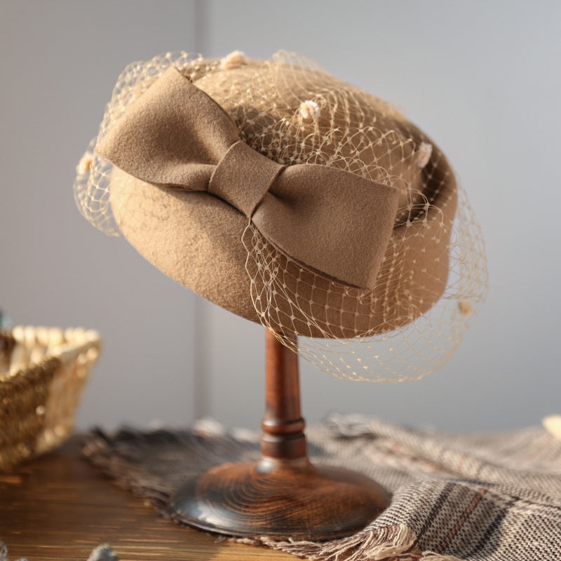 Stewardess Pillbox Hat with Veil