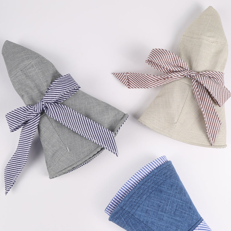 Striped Bow Sun Hat