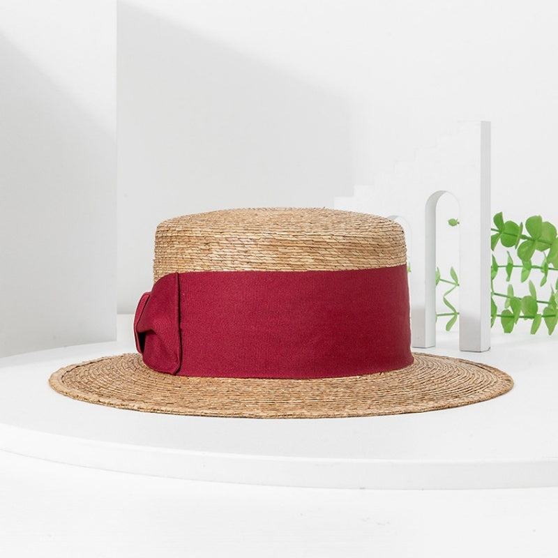Bowler Hat Sun Hat with Red bow
