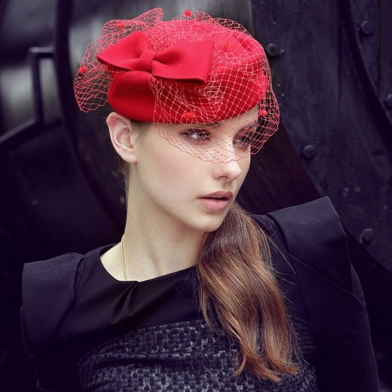 Stewardess Pillbox Hat with Veil